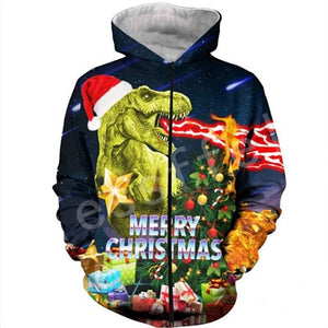 Tessffel Santa Claus Christmas Colorful Men/Women 3D full Print Sweatshirts/Hoodie/shirts/Jacket  Casual colorful funny Style-9