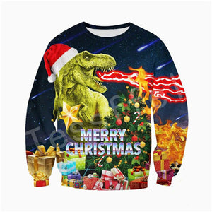 Tessffel Santa Claus Christmas Colorful Men/Women 3D full Print Sweatshirts/Hoodie/shirts/Jacket  Casual colorful funny Style-9