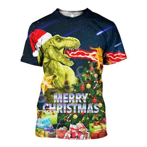 Tessffel Santa Claus Christmas Colorful Men/Women 3D full Print Sweatshirts/Hoodie/shirts/Jacket  Casual colorful funny Style-9
