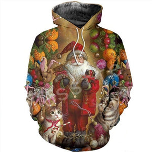 Tessffel Santa Claus Christmas MenWomen colorful 3Dfull Printed Sweatshirts/Hoodie/shirts/Jacket Casual colorful funny Style-25