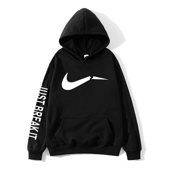 Autumn Winter New Arrival High 2019 Men Women Long-sleeved hooded JUST BREAK IT Hip-Hop Print Hoodies Sweatshirts for man lady