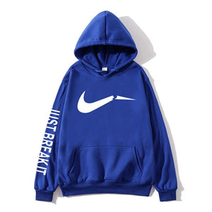 Autumn Winter New Arrival High 2019 Men Women Long-sleeved hooded JUST BREAK IT Hip-Hop Print Hoodies Sweatshirts for man lady