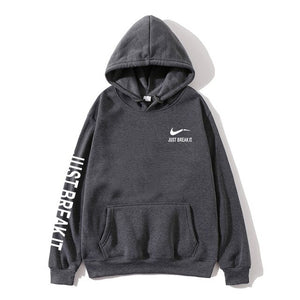 Autumn Winter New Arrival High 2019 Men Women Long-sleeved hooded JUST BREAK IT Hip-Hop Print Hoodies Sweatshirts for man lady
